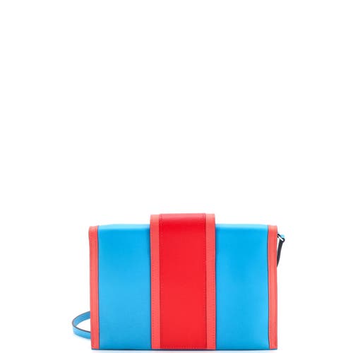 Pre-owned Hermes  Hermes H Passant Clutch Shoulder Bag Evercolor In Blue