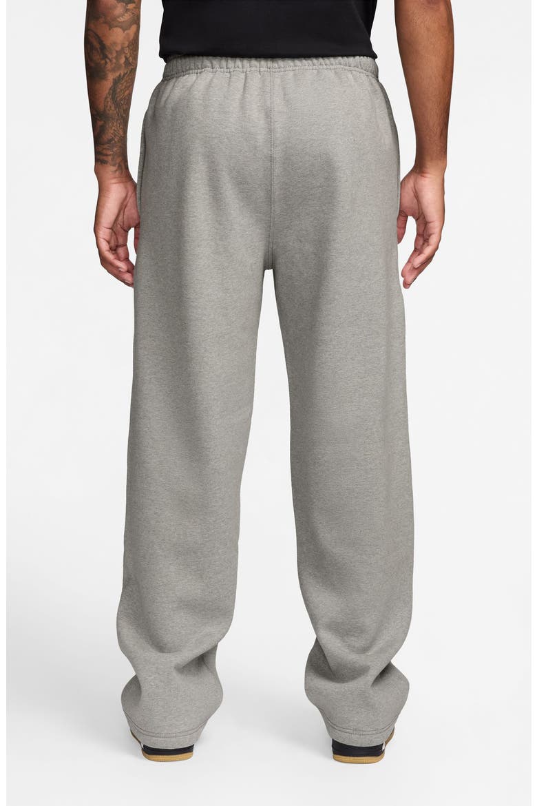 Solo Fleece Pants, Alternate, color, DARK GREY HEATHER/ WHITE