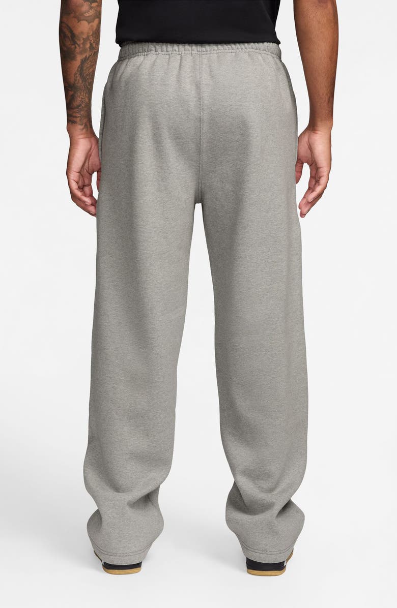 Nike Solo Fleece Pants, Alternate, color, Dark Grey Heather/ White