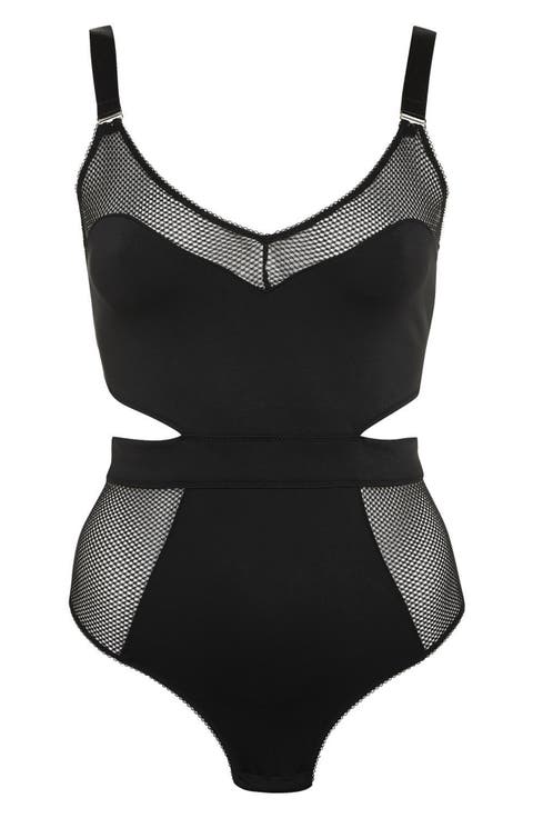 Dita Mesh Panel Thong Bodysuit