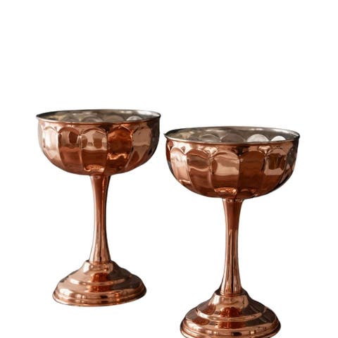 Vintage-Inspired Copper Coupe Glasses