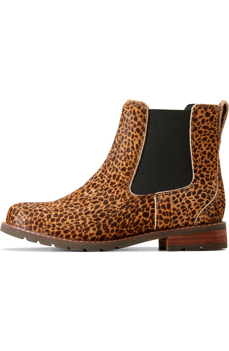 Ariat Wexford Genuine Calf Hair Chelsea Boot, Alternate, color, Cheetah Hair