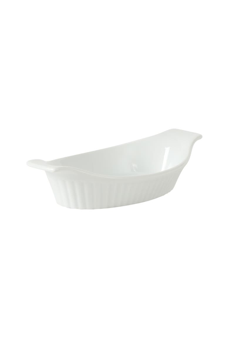 Gracious Dining 4-Piece Oval Au Gratin Stoneware Baking Dish Set, Alternate, color, White