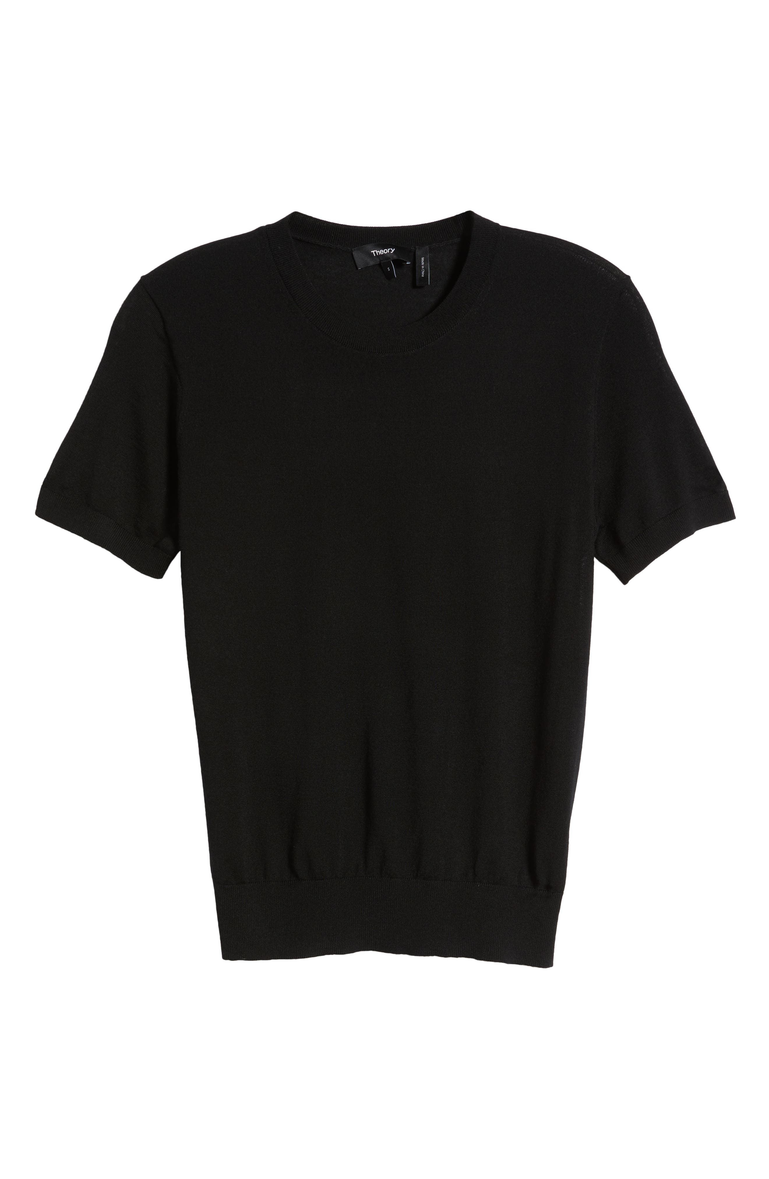 Theory Regal Short Sleeve Wool Sweater (Women) | Nordstrom