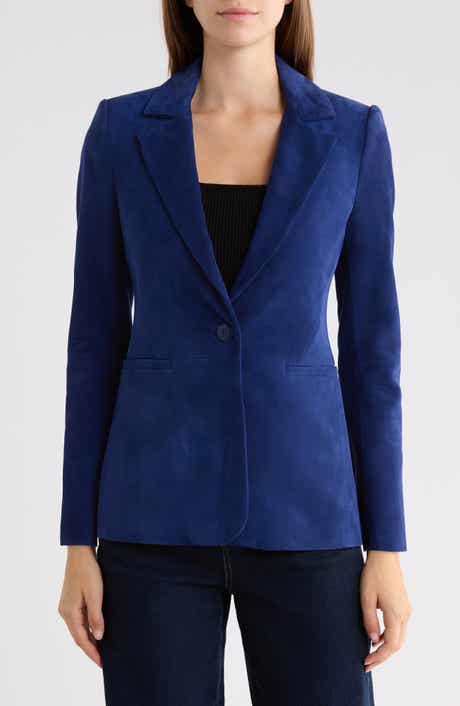 Macey Suede Notch Collar Blazer