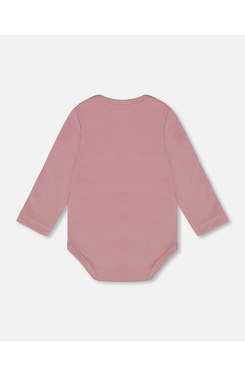 Deux par Deux Baby Girl's Organic Cotton Bodysuit With Print Woodrose, Alternate, color,