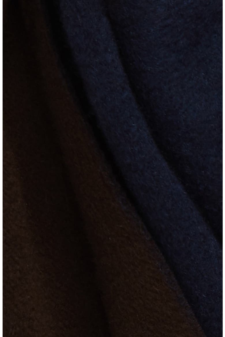 Double Face Cashmere Scarf, Alternate, color, NAVY/ BROWN