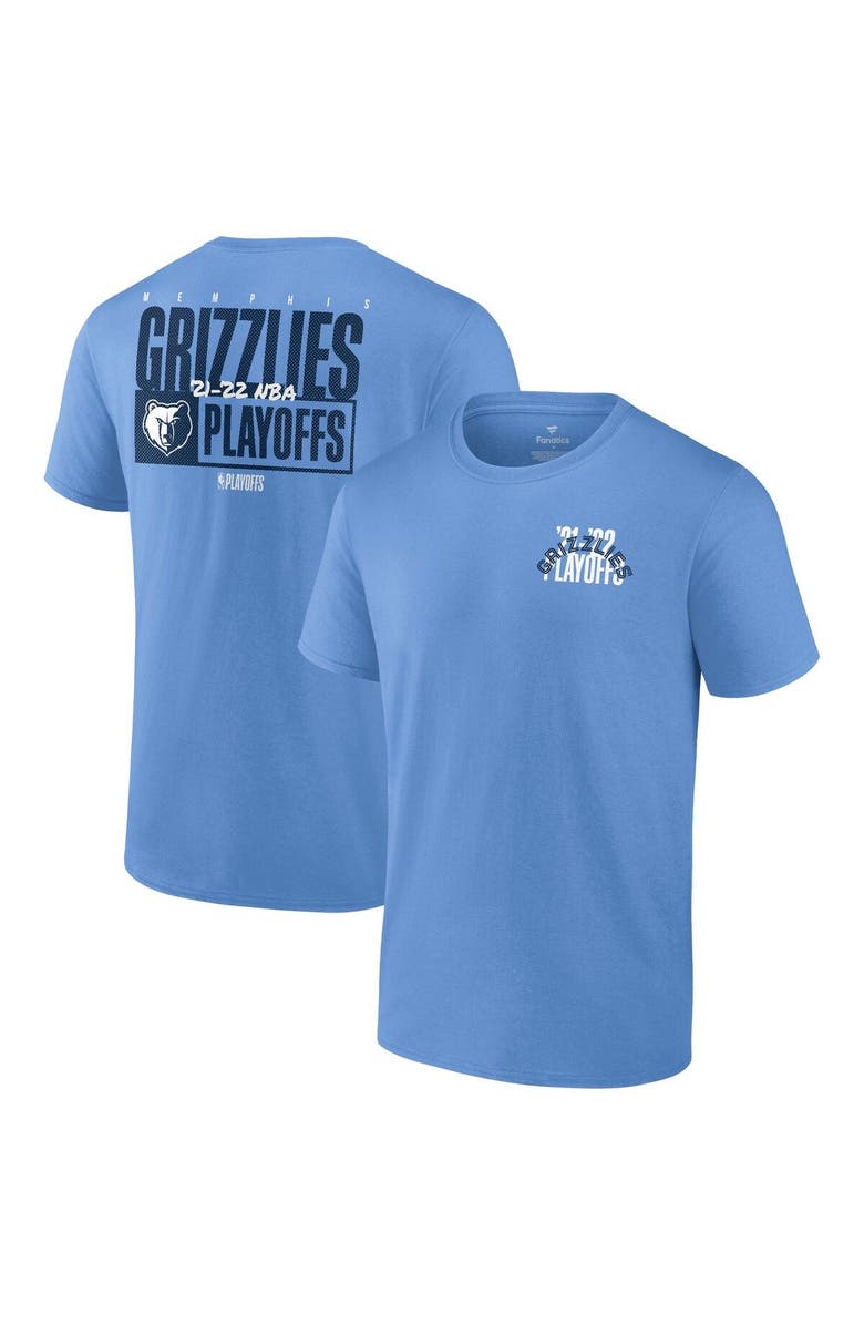 FANATICS Men's Fanatics Branded Light Blue Memphis Grizzlies 2022 NBA Playoffs Dunk T-Shirt, Main, color, 