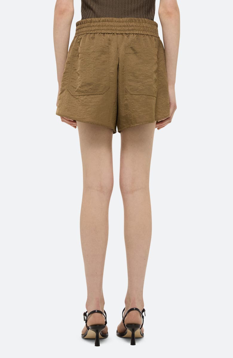 Helmut Lang Creased Nylon Boxing Shorts, Alternate, color, Cognac