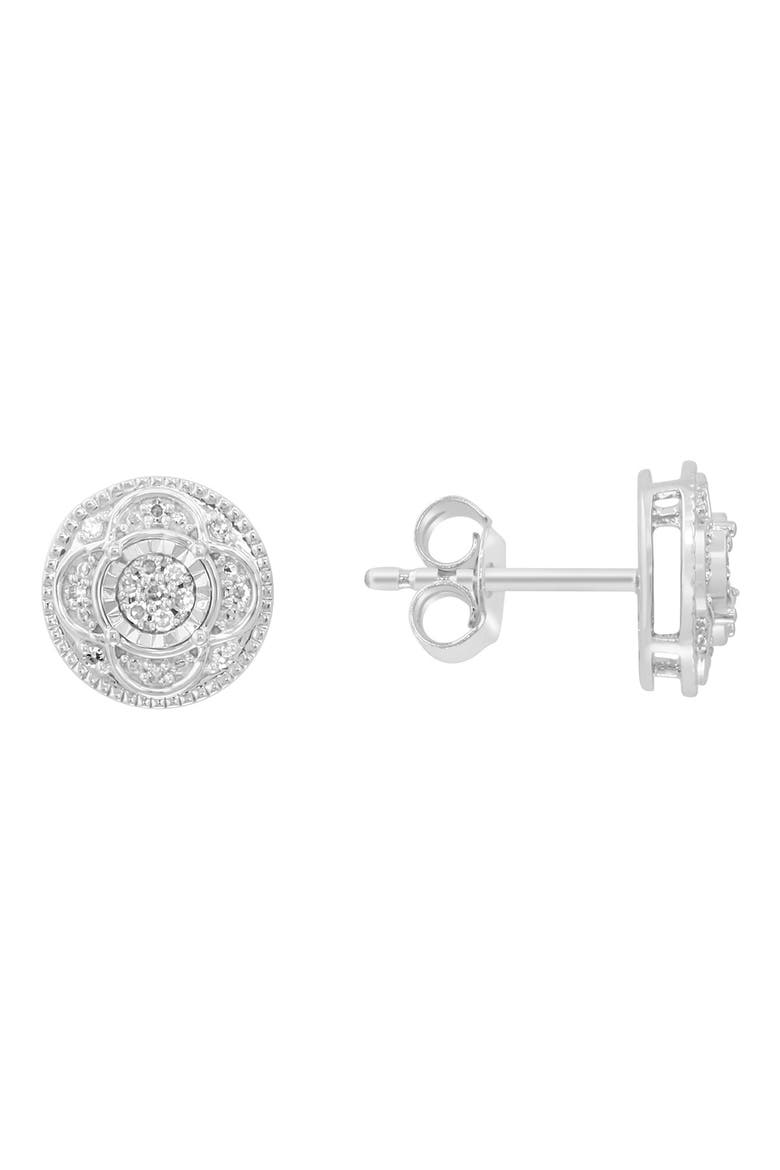 Diamond Earrings, Alternate, color, SILVER/ DIAMOND