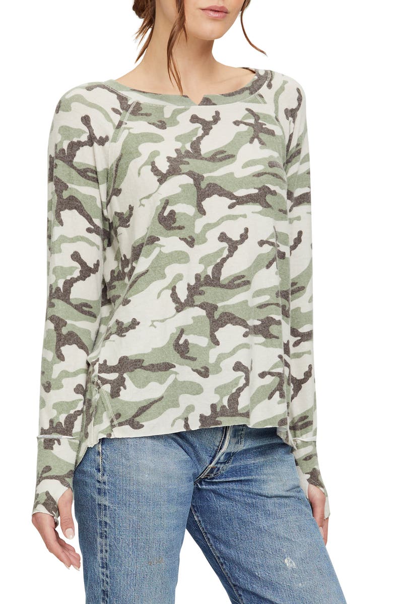 Michael Stars Kim Sierra Camo Print Tee, Main, color,