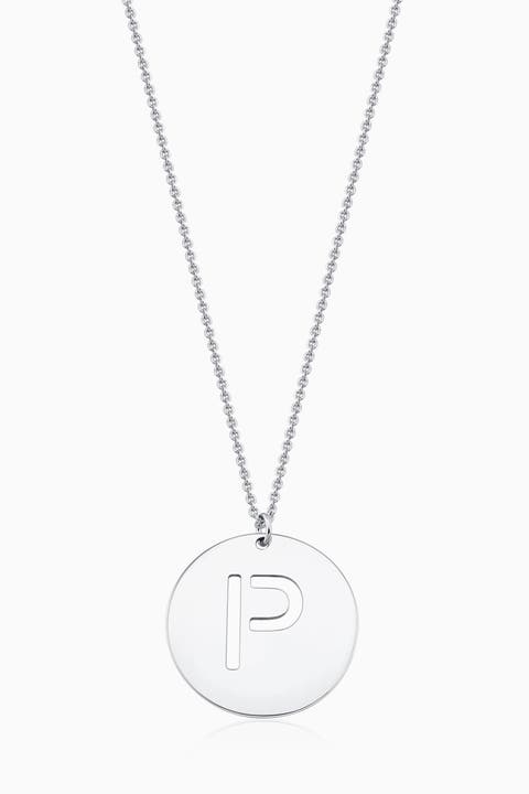Say My Name Initial Pendant Necklace in Sterling Silver