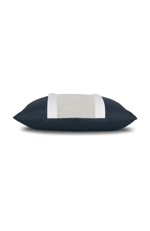 Elaine Smith Nevis Panelled Dimensional Banded Indoor & Outdoor Woven Accent Pillow