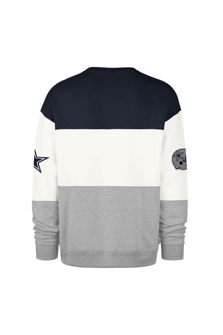Men's '47 Navy/Gray Dallas Cowboys Breeze Maximalist Sweatshirt, Alternate, color, Navy