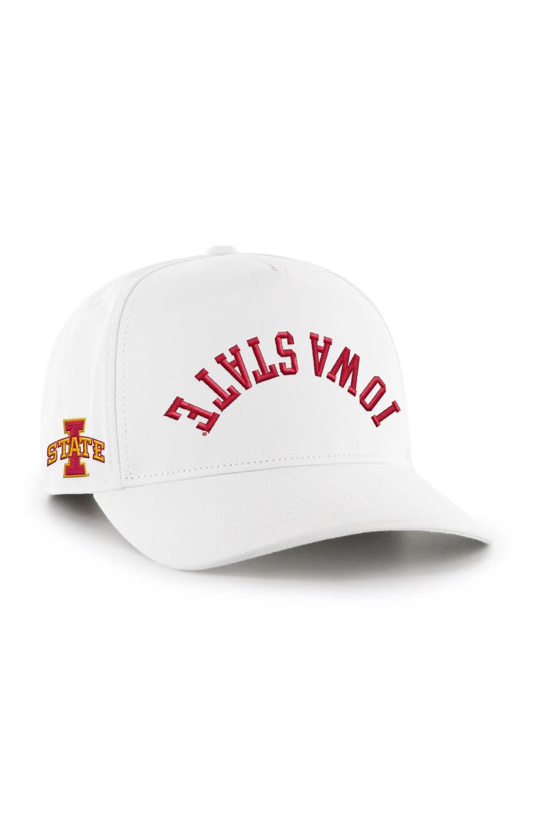'47 Men's '47 White Iowa State Cyclones Flip Script Hitch Adjustable Hat, Main, color, 