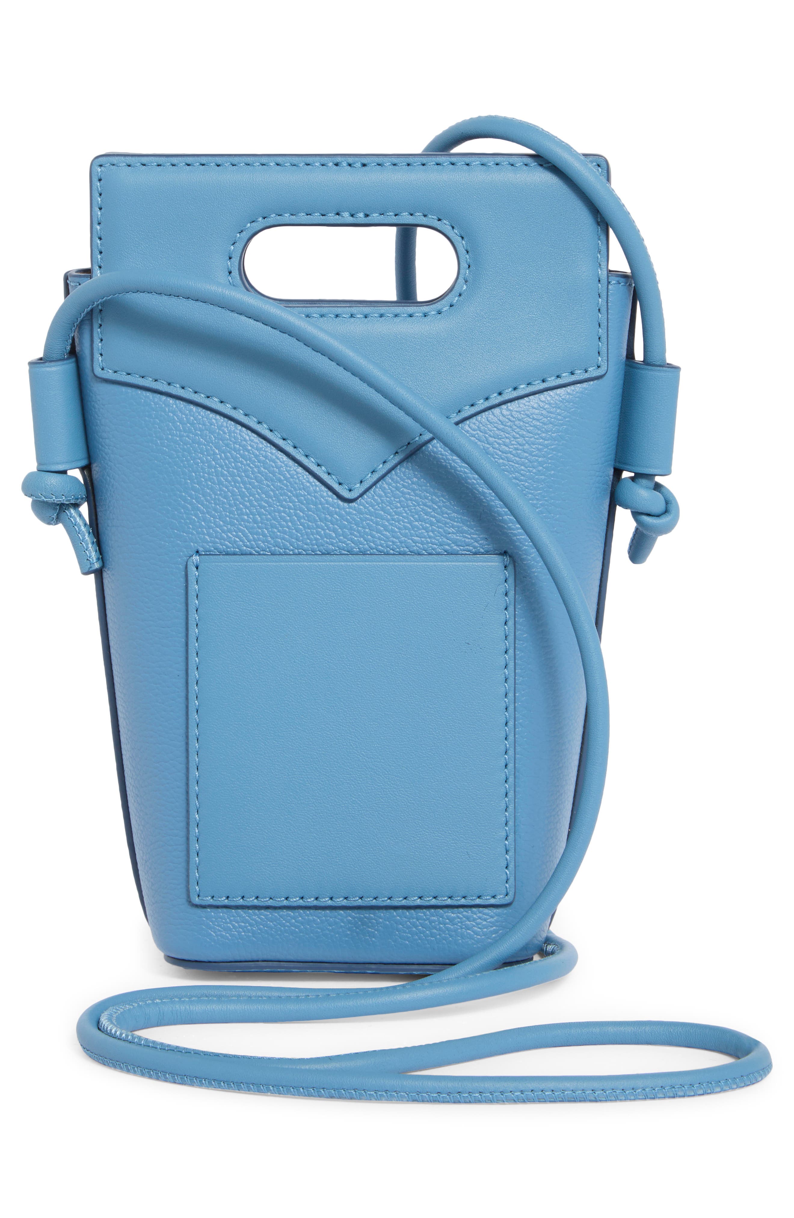 MCM Diamond Flat Bag, Alternate, color, Blue Heaven