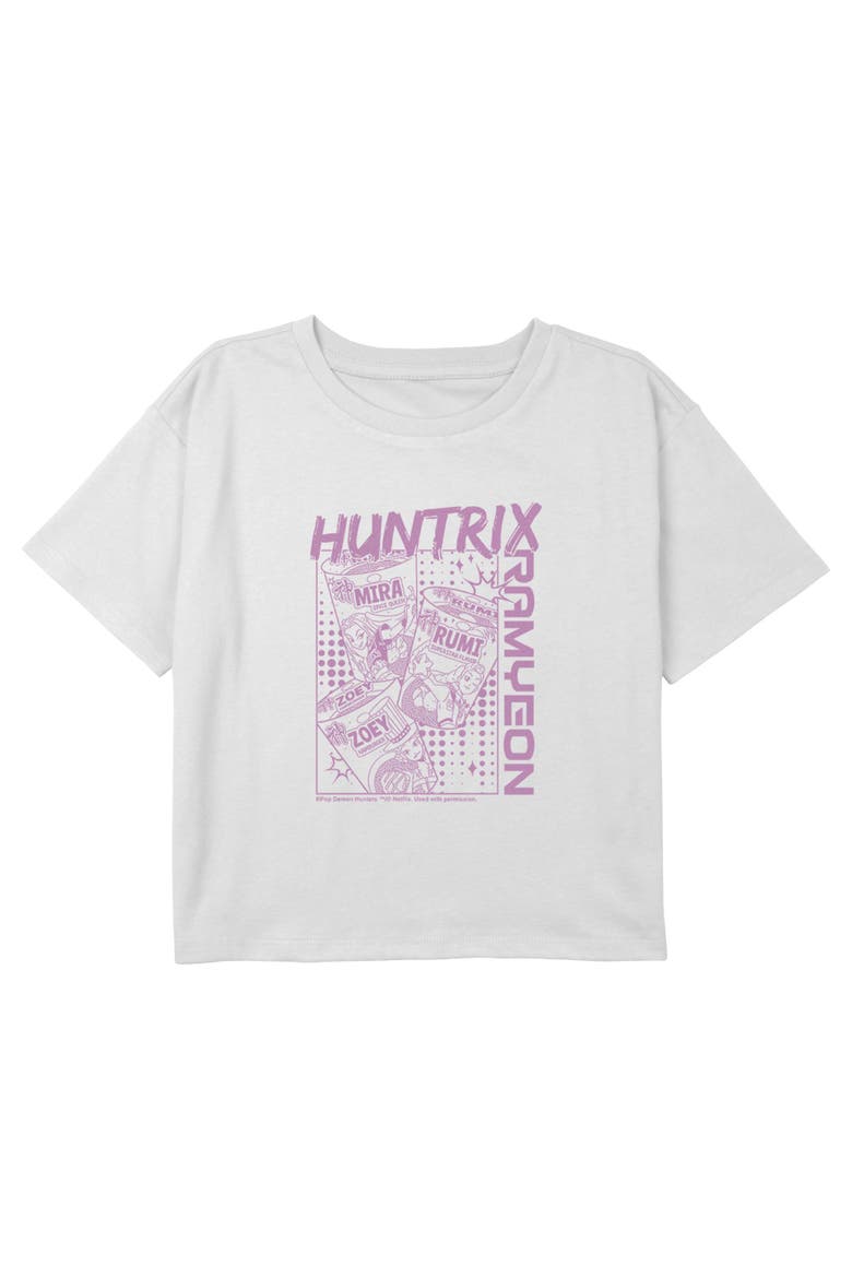 Girl's KPop Demon Hunters Zoey Mira and Rumi Instant Ramyeon  Graphic T-Shirt, Main, color, White