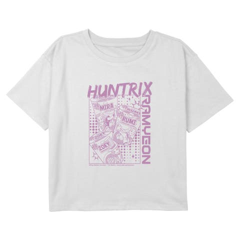 Girl's KPop Demon Hunters Zoey Mira and Rumi Instant Ramyeon  Graphic T-Shirt