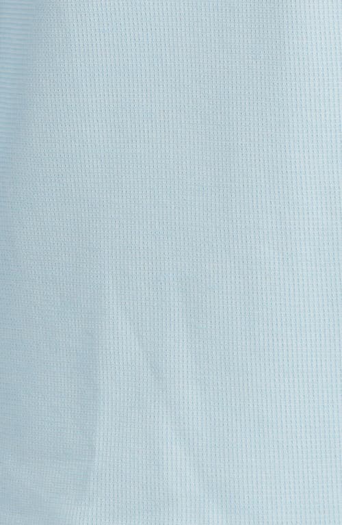 Stone Rose Solid Performance Piqué Button-up Shirt In Lt.blue