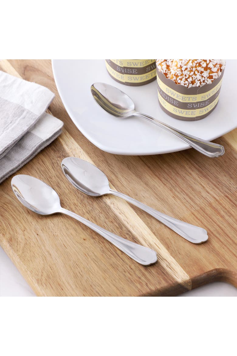 10 Piece Stainless Steel Teaspoon Set, Alternate, color, Silver