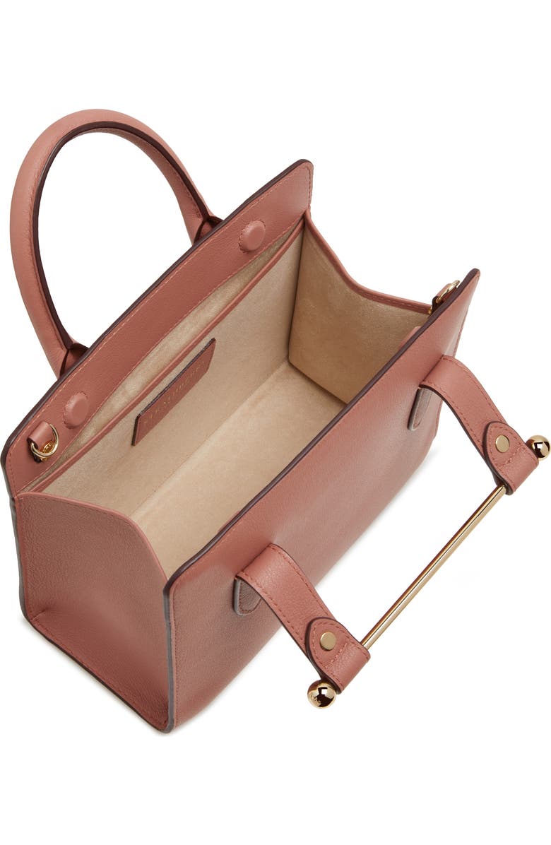 Strathberry Nano Leather Tote, Alternate, color, Sienna