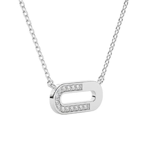Bliss Diamond Diamond Paper Pendant 14k Gold 18" Necklace Lab Grown 1/2" Wide In 14k Yellow Gold