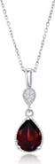 SIMONA Semiprecious Stone & White Topaz Pendant Necklace