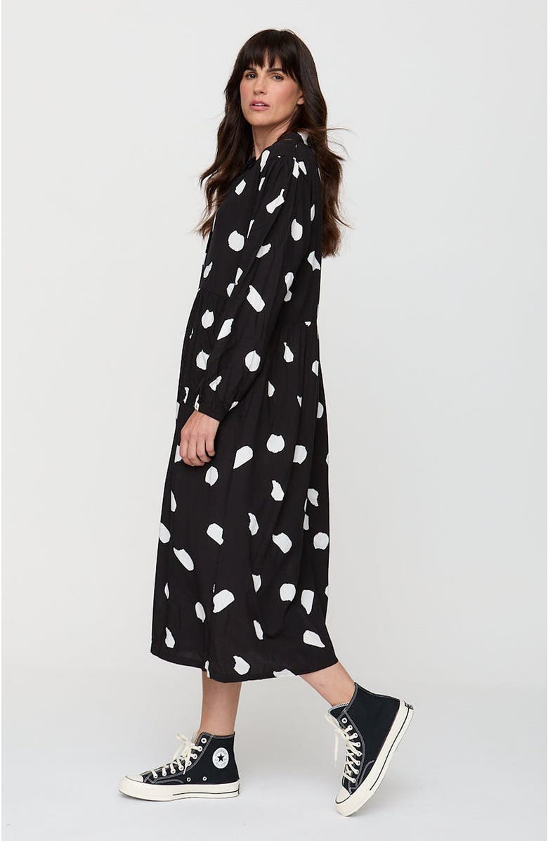 Turtledove London Organic Cotton Magda Print Long Sleeve Midi Dress, Alternate, color, 