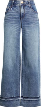 Wit & Wisdom Sam High Waist Reversed Released Hem Wide Leg Jeans
