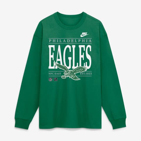 Men's Nike Kelly Green Philadelphia Eagles Red Zone Long Sleeve Max90 T-Shirt