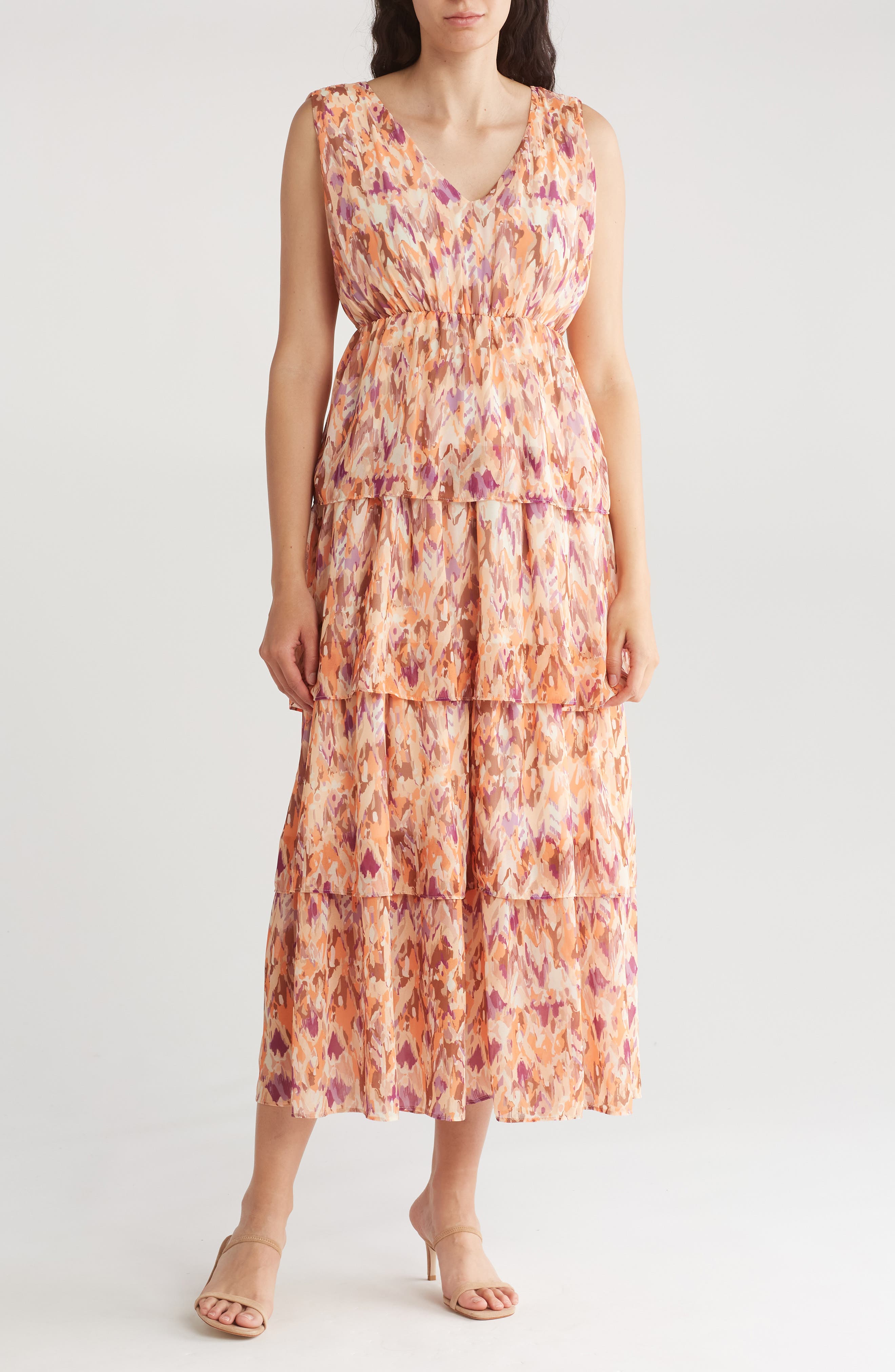 WISHLIST Sleeveless Tiered Maxi Sundress