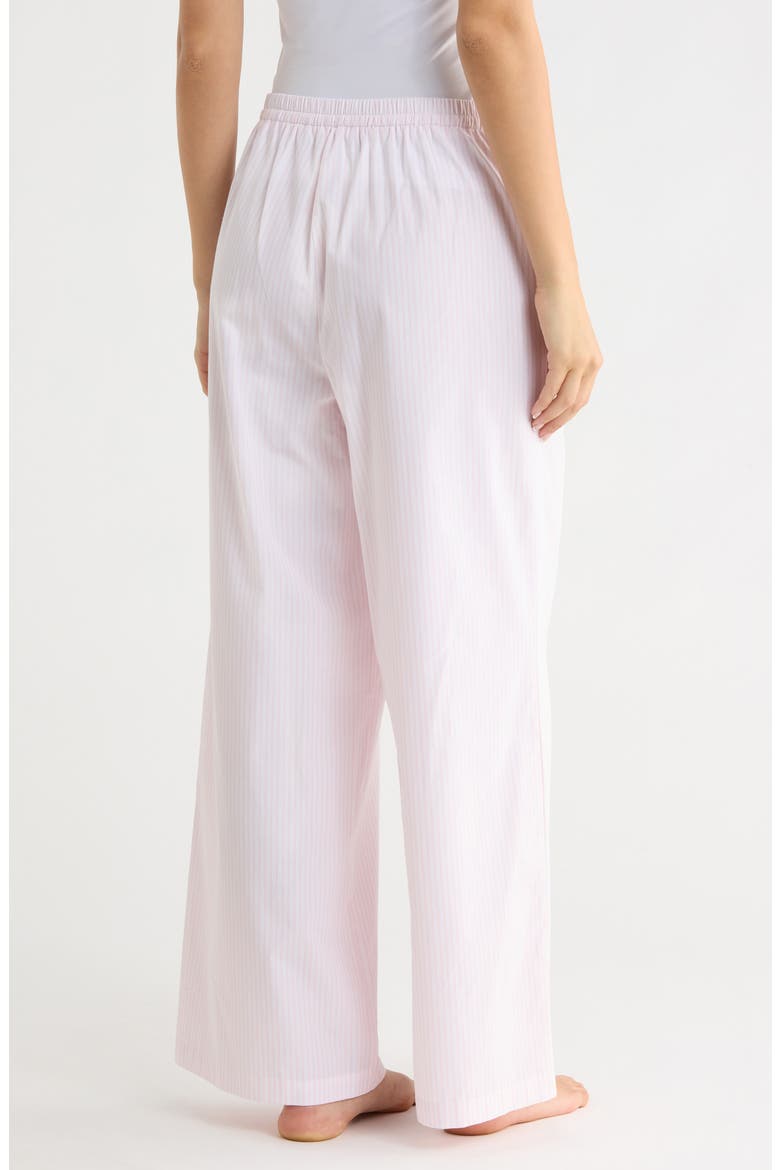 Poplin Pajama Pants, Alternate, color, PINK- WHITE STRIPE