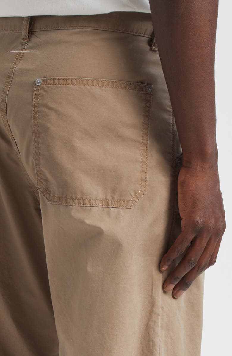 MM6 Maison Margiela Five-Pocket Cotton Straight Leg Pants, Alternate, color, Dune