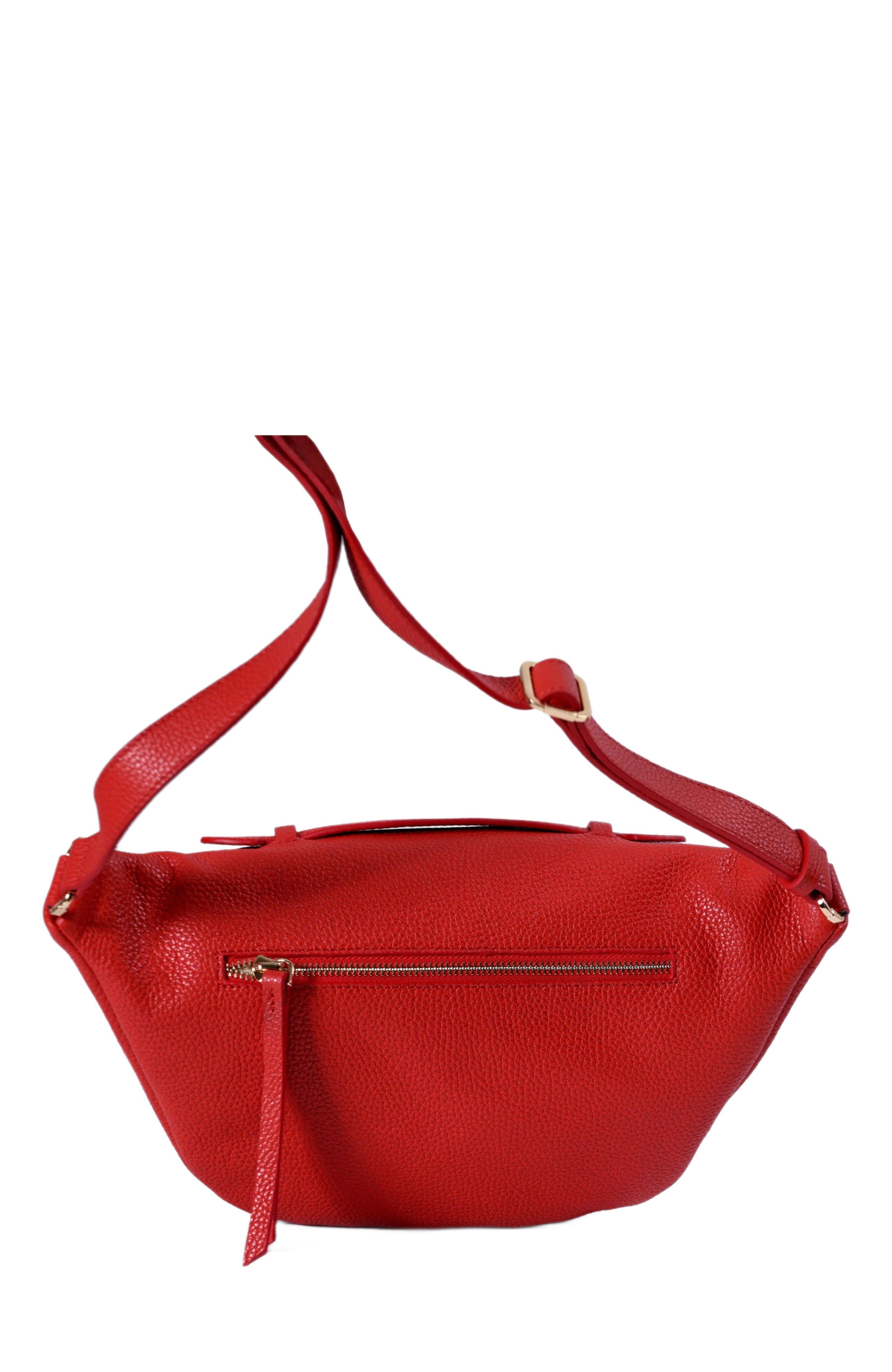 Forever & Always Shoes Bianca Red Leather Crossbody Bag, Alternate, color, Red Leather