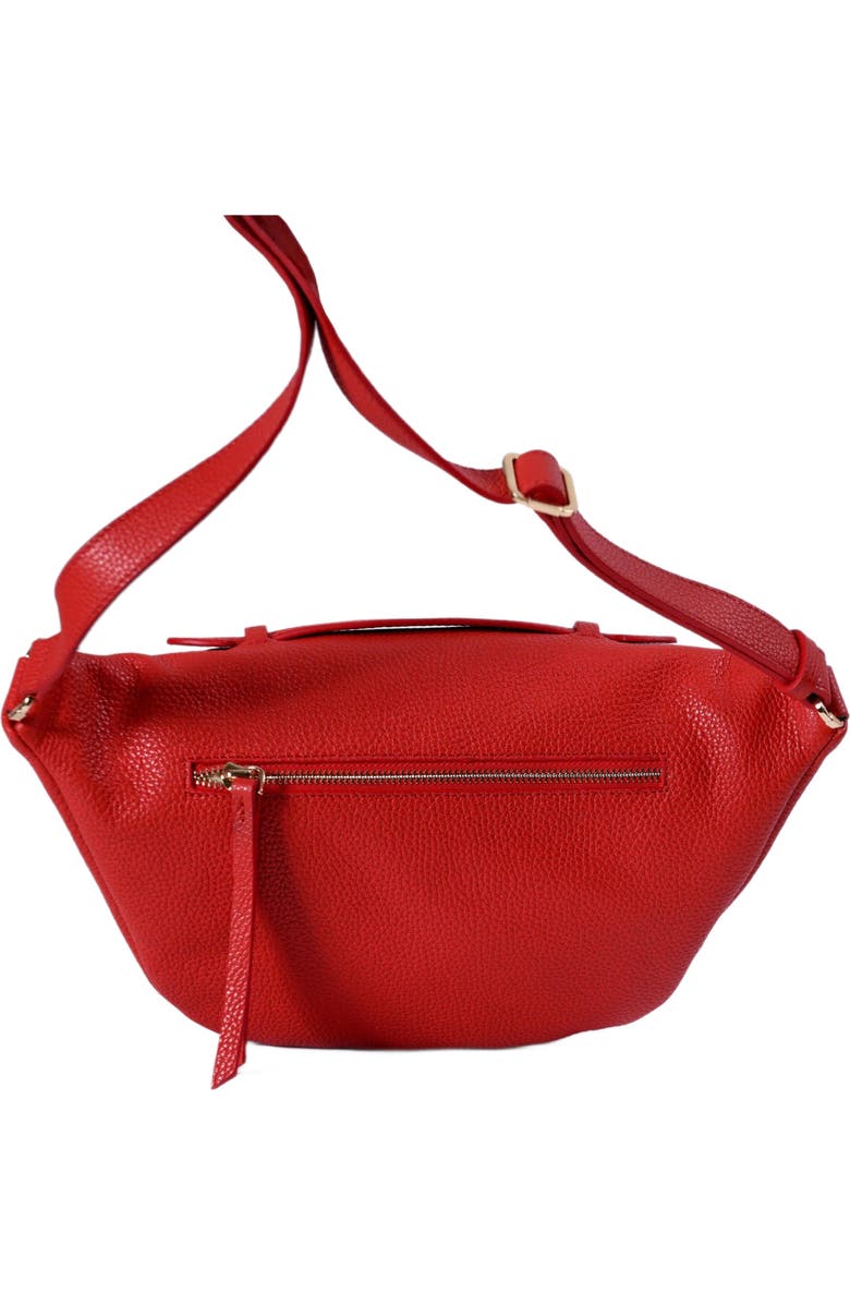 Forever & Always Shoes Bianca Red Leather Crossbody Bag, Alternate, color, Red Leather
