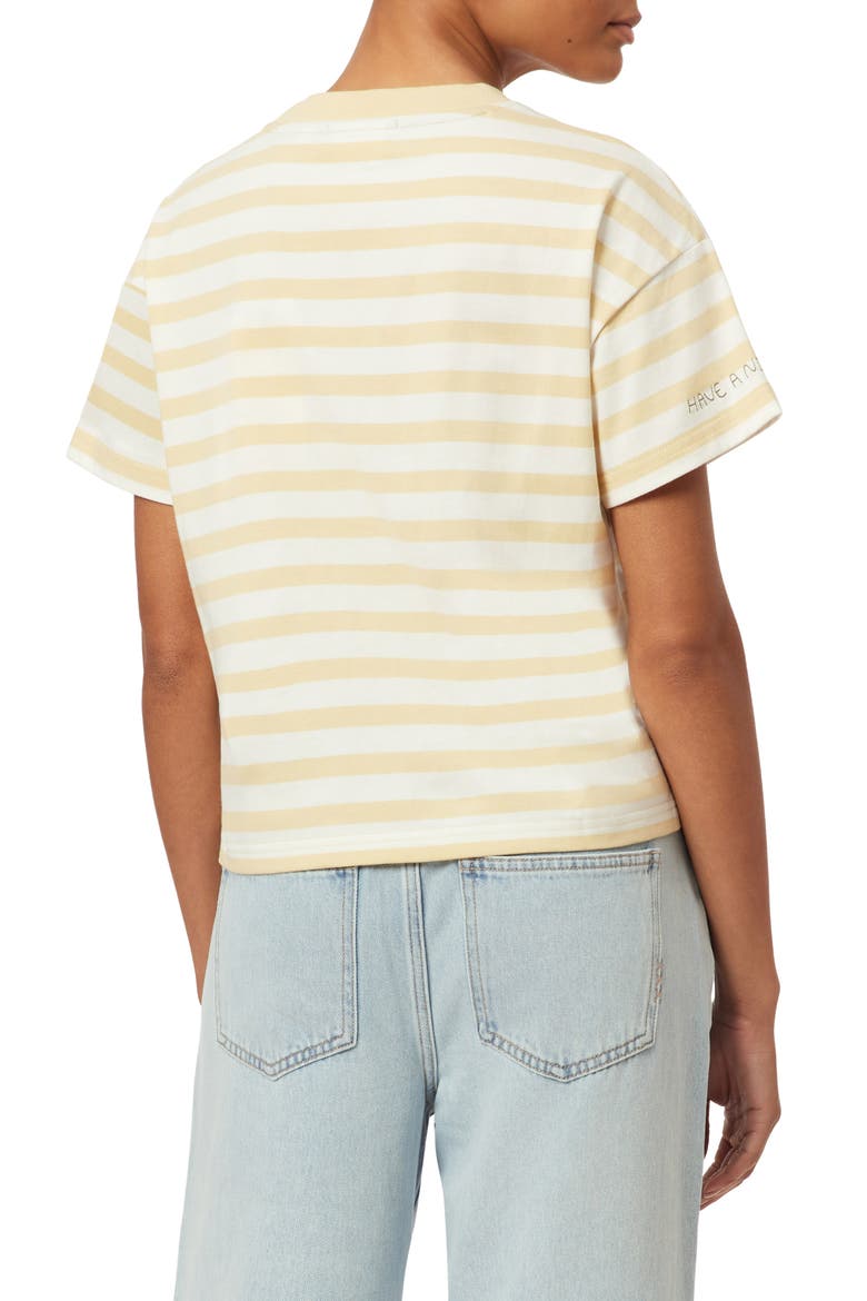 Boxy Yarn Dye Stripe T-Shirt, Alternate, color, YELLOW STRIPE/SUGAR SWIZZLE