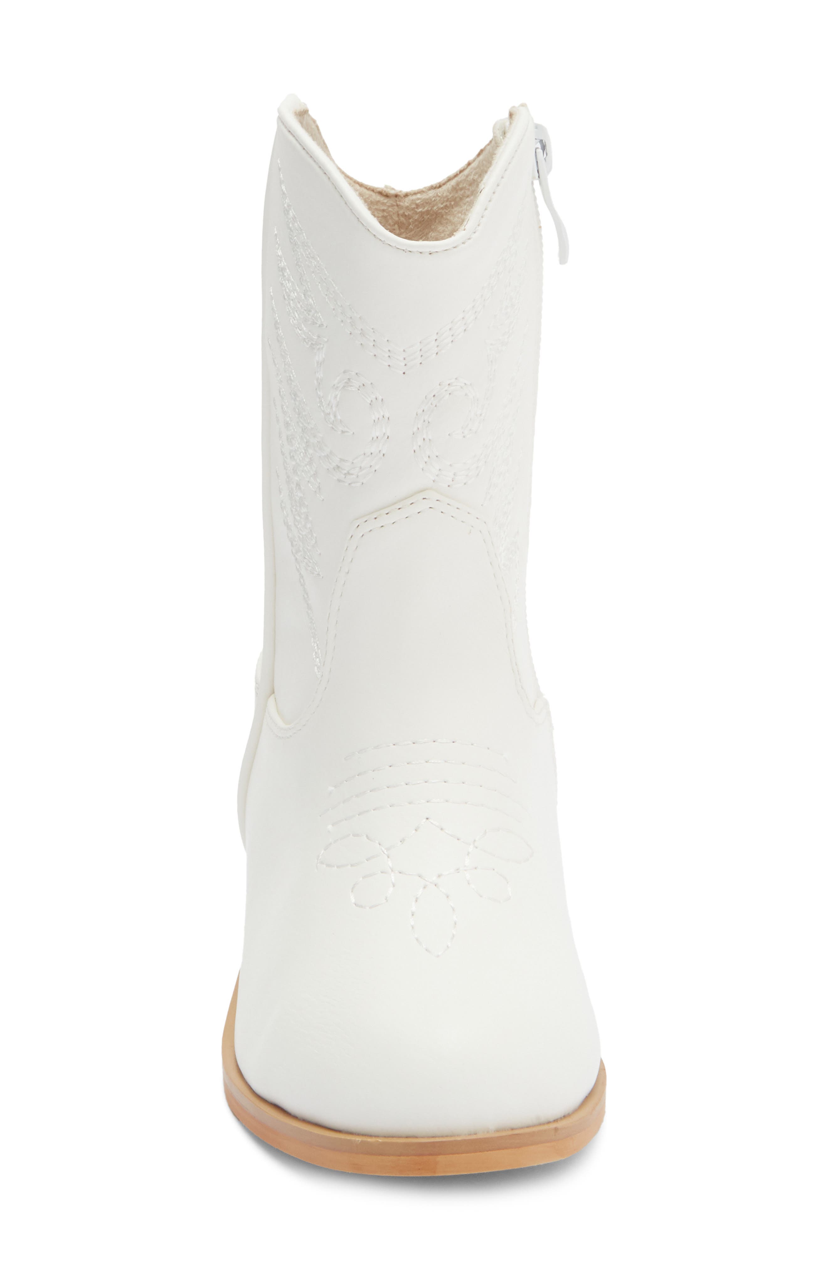 SHUSHOP Kids' Zahara Western Boot, Alternate, color, White