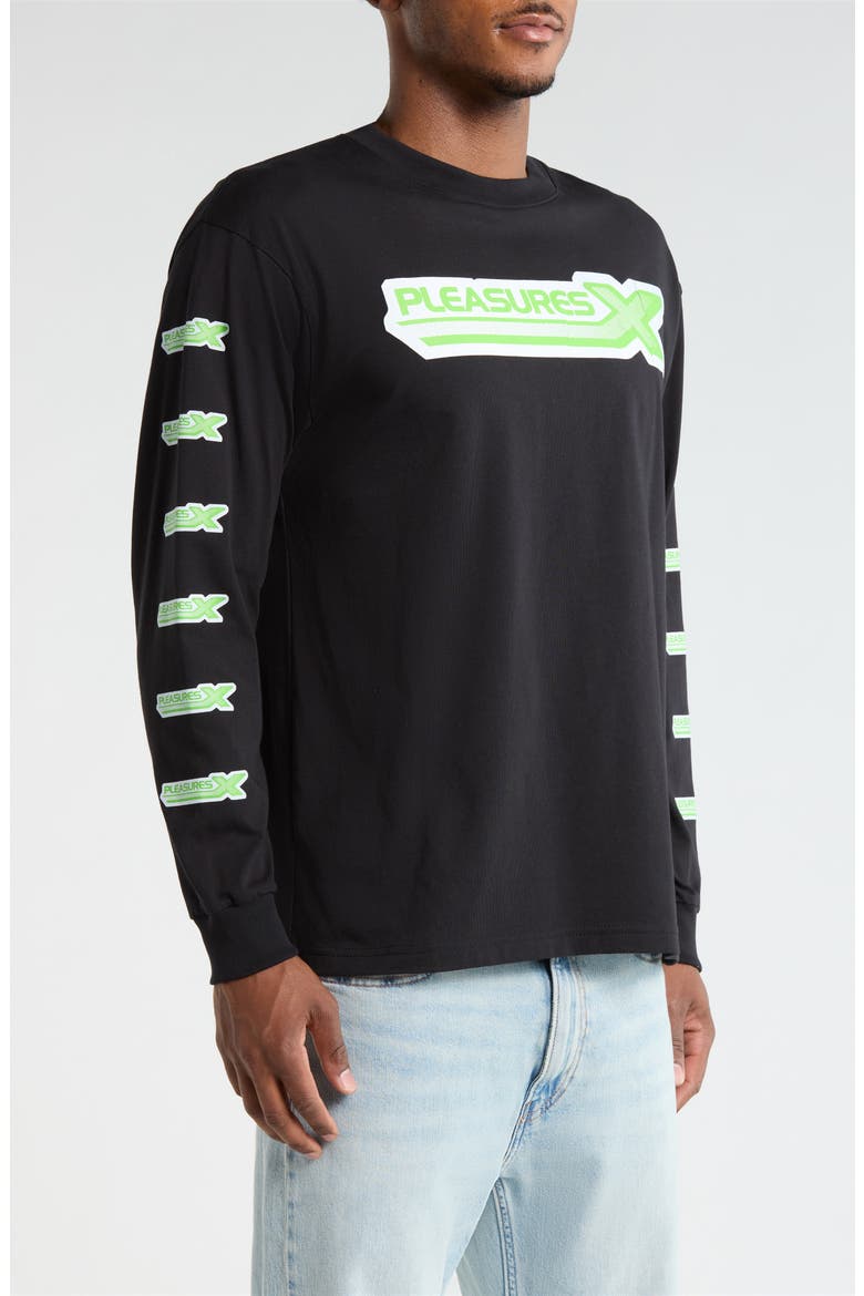 Long Sleeve Graphic T-shirt, Alternate, color, BLACK