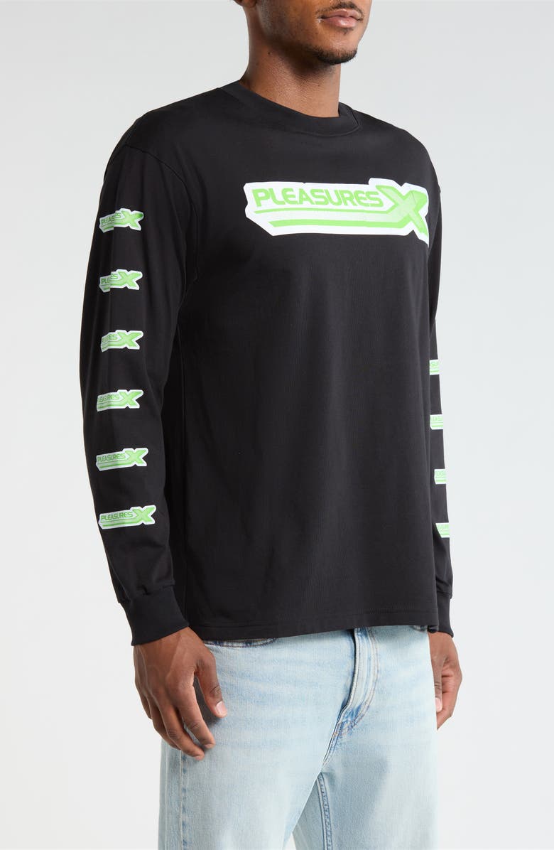PLEASURES Long Sleeve Graphic T-shirt, Alternate, color, Black