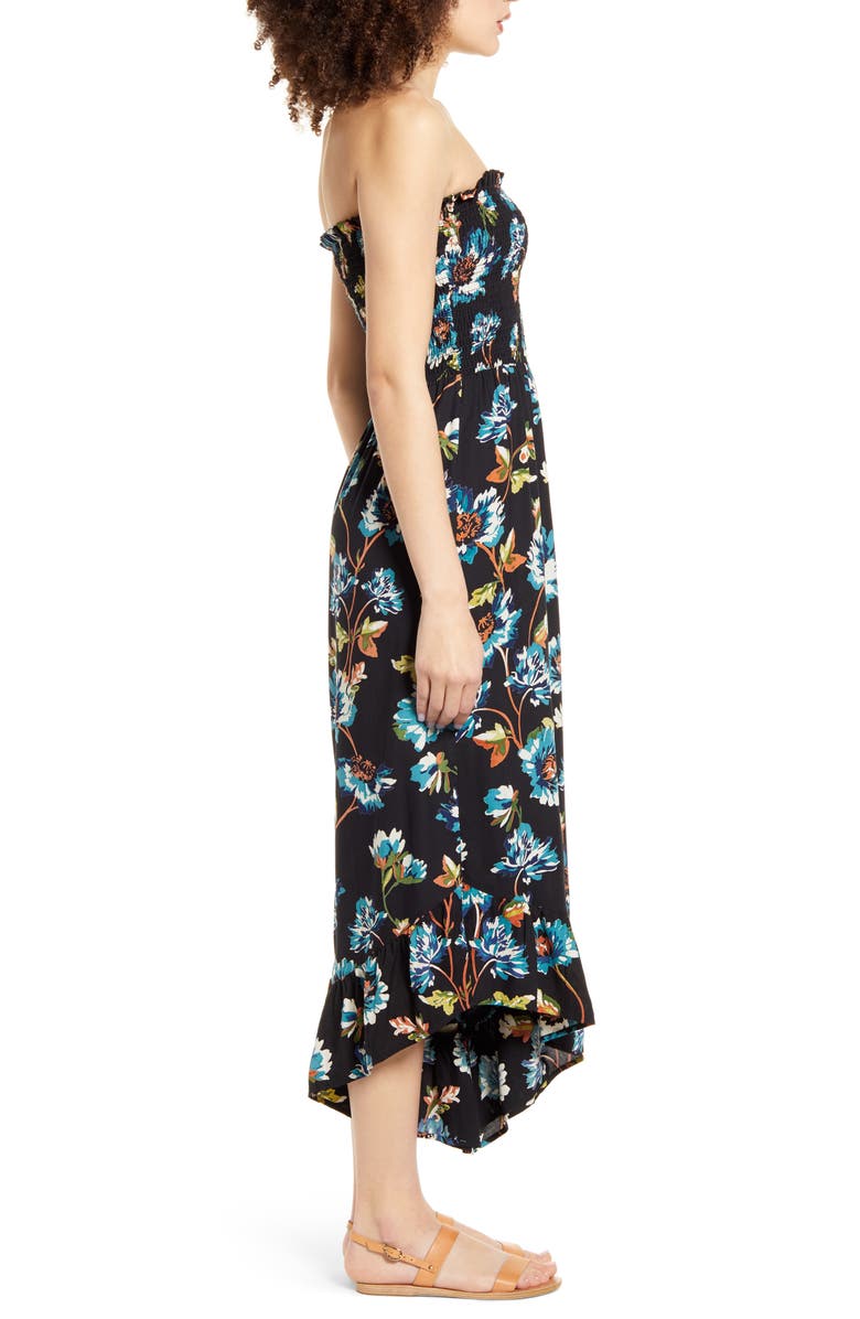 Angie Smocked Strapless Jumpsuit, Alternate, color, 