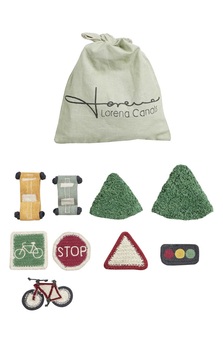 Lorena Canals Play City Washable Cotton Blend Rug, Alternate, color, Stone Beige Natural Blue