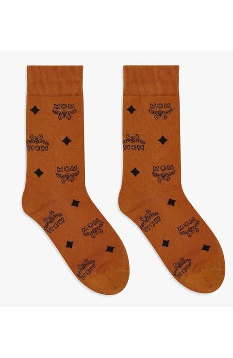 Monogram Knit Socks