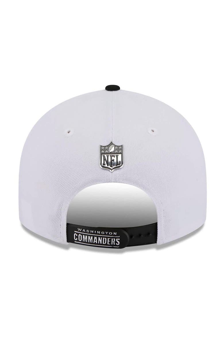 Men's New Era  White/Black Washington Commanders 2026 NFL Draft Pre-Curved 9FIFTY Snapback Hat, Alternate, color, White