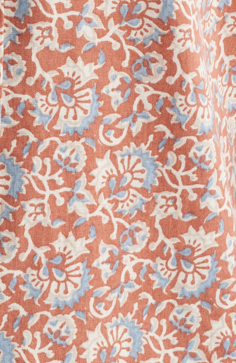 Faherty Breeze Short Sleeve Button-Down Shirt, Alternate, color, Clay Oceanside Floral