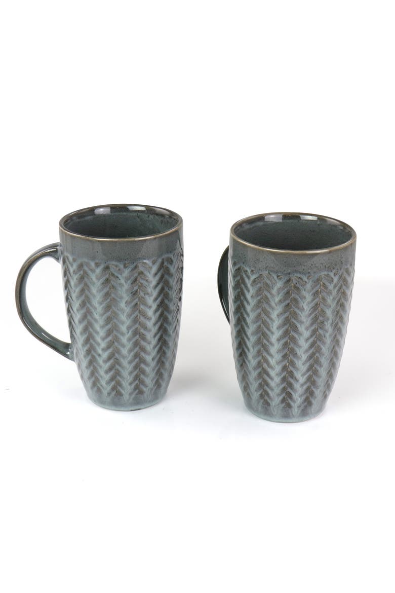 22 oz Stoneware Mug set of 4, Alternate, color, White