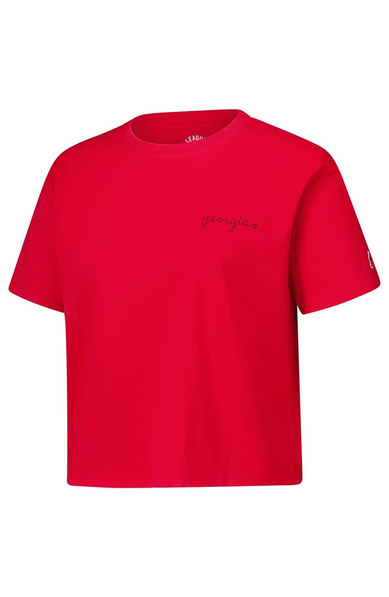 LEAGUE COLLEGIATE WEAR Women's League Collegiate Wear Red Georgia Bulldogs Clothesline Cotton Midi T-Shirt, Alternate, color, Red