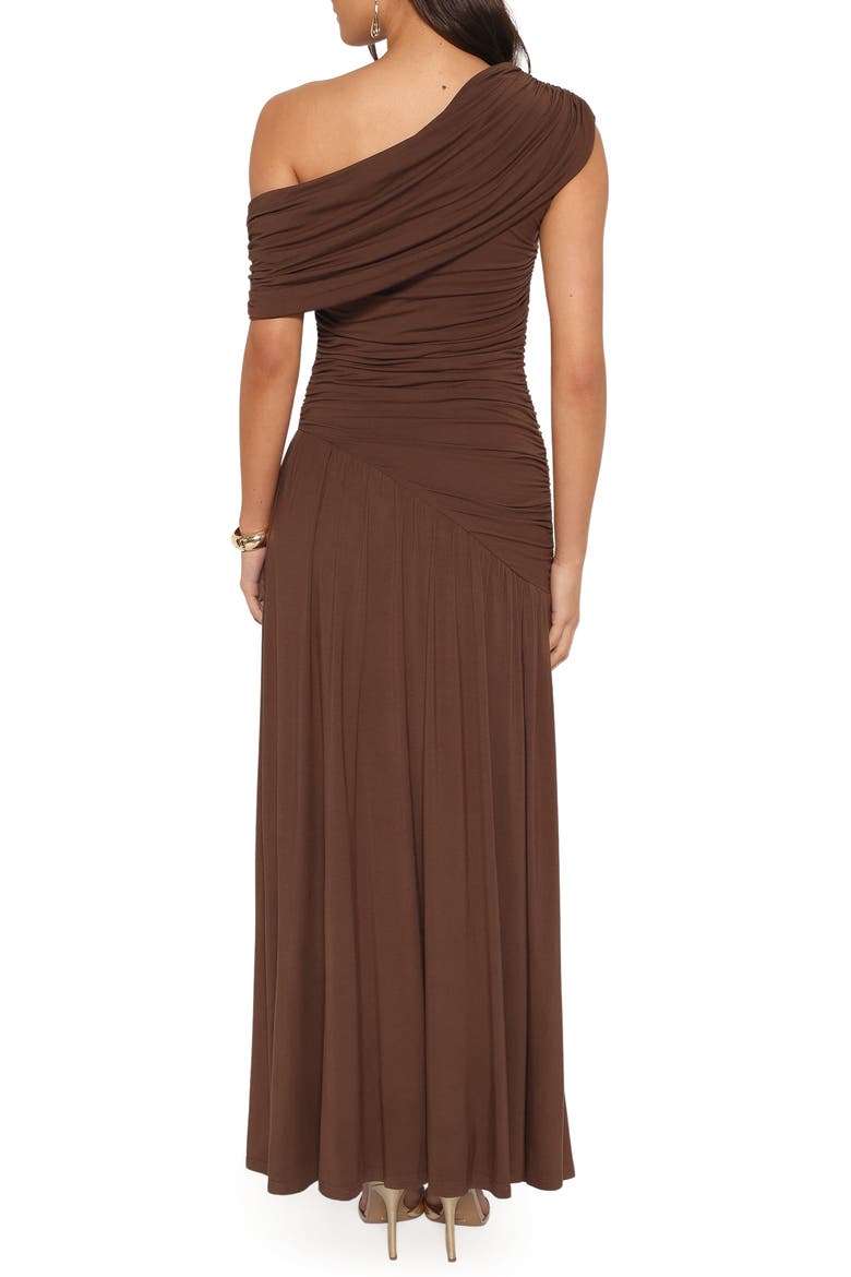 Sharmay Off the Shoulder Maxi Dress, Alternate, color, BROWN