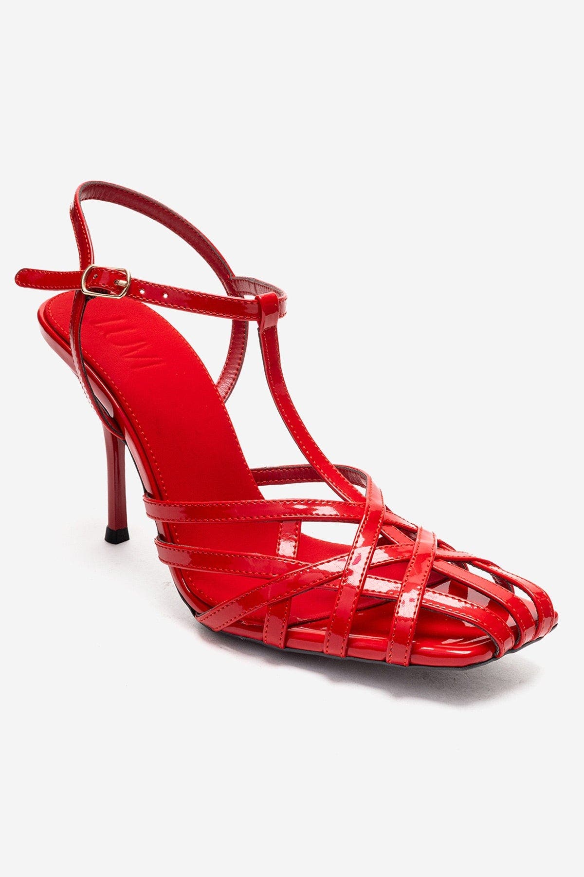Allos Stiletto Sandal, Alternate, color, Red