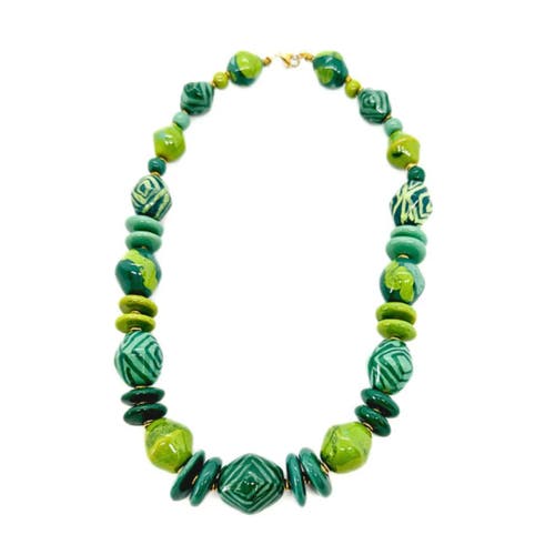 Kazuri Tsavo Collection - Dreamscape Amulet - 18'' in Multi  product