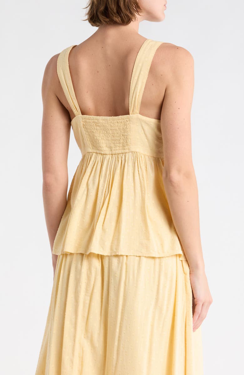 Melrose and Market Clip Dot Button-Up Tank, Alternate, color, Beige Gelato